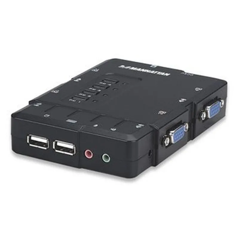 KVM Manhattan - 4 Puertos VGA - 2x USB - 3.5mm - 151269