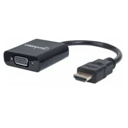 Convertidor Manhattan 151436 - HDMI a VGA - Macho a Hembra - 1080p - 151436 Convertidor Manhattan 151436 - HDMI a VGA - Macho a Hembra - 1080p - 151436
