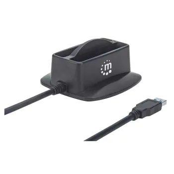 Base de Conexión Manhattan 151955 - USB 3.0 - 2x SATA - Negro - 151955