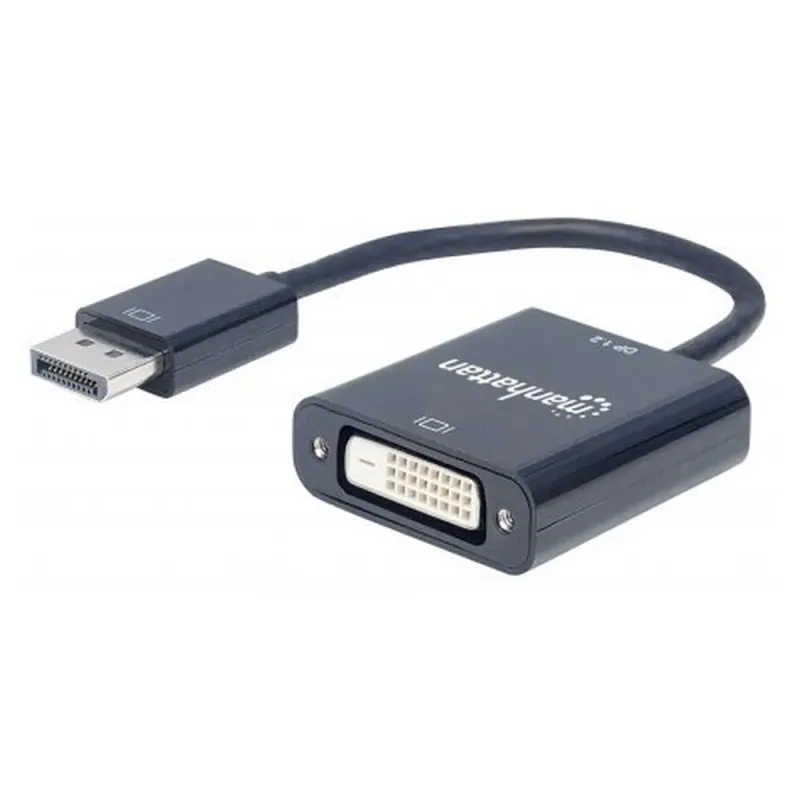 Adaptador Manhattan 152228 - DisplayPort M a DVI-D - Negro - 152228