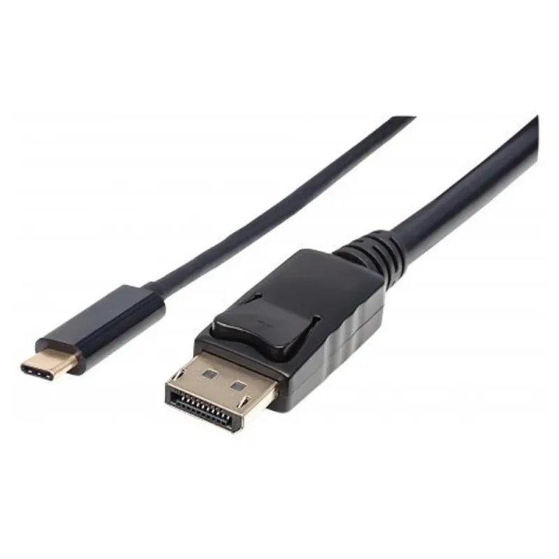 Cable Adaptador Manhattan 152464 - USB-C 3.1 a DisplayPort - 2M - Negro - 152464