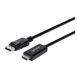 Cable Manhattan 153218 - DisplayPort a HDMI - 3 Mts - Resoluciones de video Ultra-HD - Negro - 153218 Cable Manhattan 153218 - DisplayPort a HDMI - 3 Mts - Resoluciones de video Ultra-HD - Negro - 153218