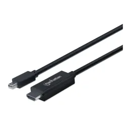 Cable Manhattan 153287 - Mini DisplayPort a HDMI - 1.8 Mts - Resoluciones de video Ultra-HD - Negro - 153287 Cable Manhattan 153287 - Mini DisplayPort a HDMI - 1.8 Mts - Resoluciones de video Ultra-HD - Negro - 153287
