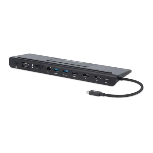 Docking Station Manhattan 153478 - USB 3.2 / USB 2.0 / HDMI / RJ-45 - Negro - 153478