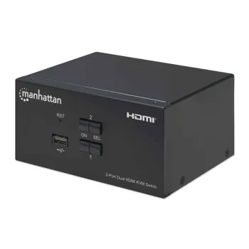 Switch KVM Manhattan 153522 - 2 Puertos HDMI - 4K - 30Hz - 153522