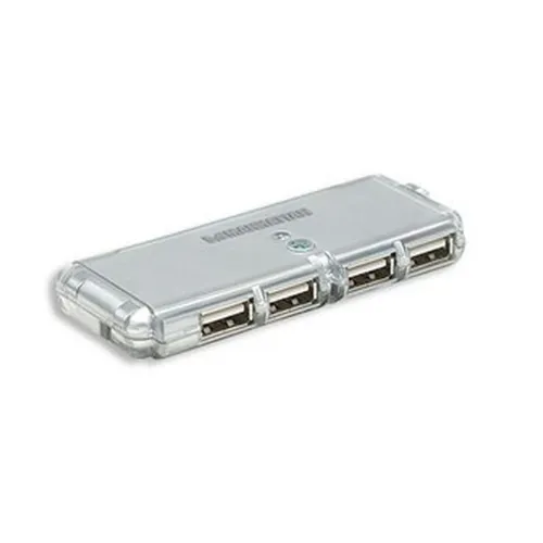 Hub Manhattan 160599 - USB 2.0 - 4 Puertos - Gris - 160599 Hub Manhattan 160599 - USB 2.0 - 4 Puertos - Gris - 160599