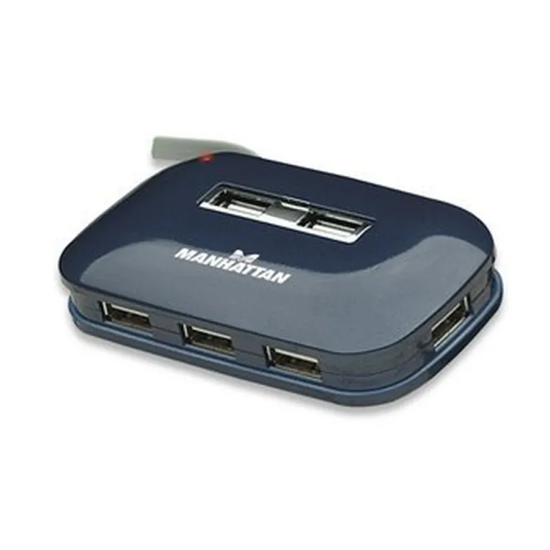 Hub USB Manhattan 2.0 Ultra - 7 Puertos - Con Fuente - 161039