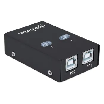 Hub Manhattan USB 1:2 Comparte 1 Dispositivo a 2 PC - 162005