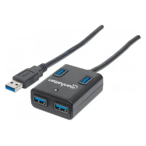 HUB Manhattan - USB 3.0 - 4 Puertos - Sin Fuente - 162296 HUB Manhattan - USB 3.0 - 4 Puertos - Sin Fuente - 162296