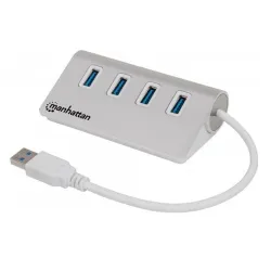Hub Manhattan 163767 - 4 Puertos - USB 3.0 - Blanco - 163767 Hub Manhattan 163767 - 4 Puertos - USB 3.0 - Blanco - 163767