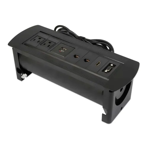 Caja de Conexión Manhattan - 2 Contactos - 2x USB - 2x RJ-45 - HDMI - VGA - 164856