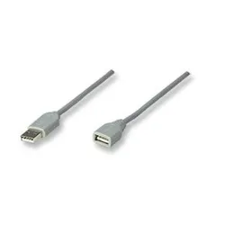 Cable de Extensión Manhattan USB - 1.8m - Gris - 165211 Cable de Extensión Manhattan USB - 1.8m - Gris - 165211