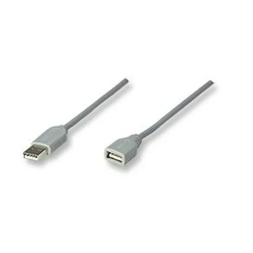 Cable de Extensión Manhattan USB - 1.8m - Gris - 165211