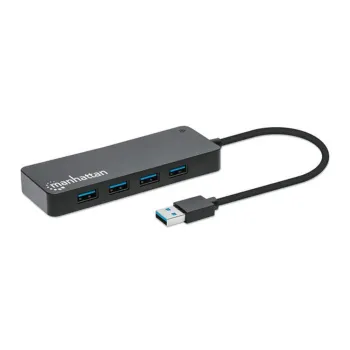 Hub USB Manhattan 168403 - USB-A a 7x USB 3.2 - Negro - 168403