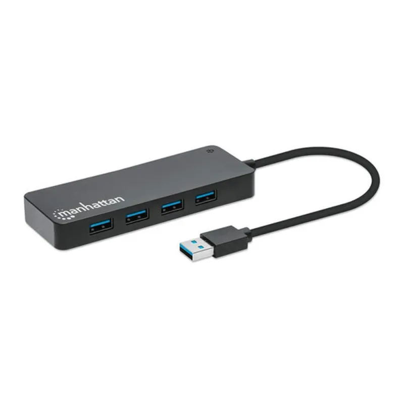 Hub USB Manhattan 168403 - USB-A a 7x USB 3.2 - Negro - 168403