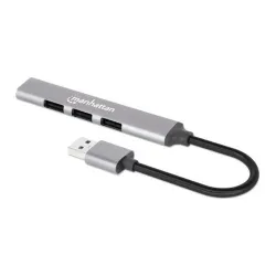 Hub USB Manhattan 168427 - USB-A a 4xUSB-A - Gris - 168427 Hub USB Manhattan 168427 - USB-A a 4xUSB-A - Gris - 168427