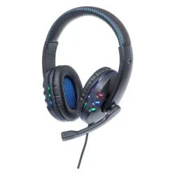 Diadema Gamer Manhattan - Alámbrico - Micrófono - Negro con Azul - 176088 Diadema Gamer Manhattan - Alámbrico - Micrófono - Negro con Azul - 176088