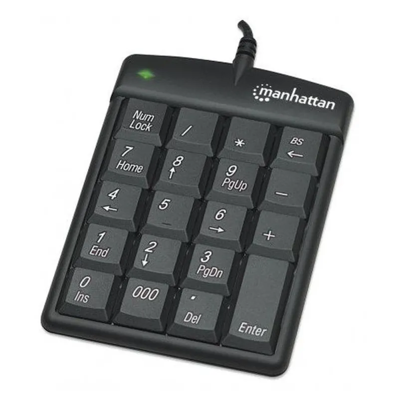 Teclado Numérico Manhattan - USB - Negro - 176354