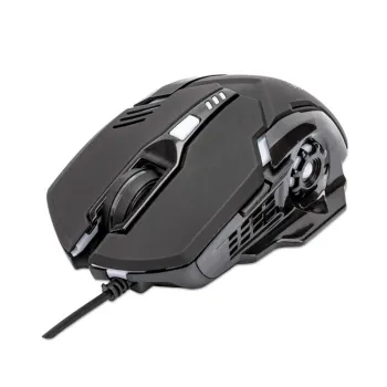Mouse Gamer Manhattan 179256 - Alámbrico - 6 Botones - Diestro - RGB - 179256