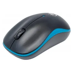 Mouse Manhattan 179416 - Inalámbrico - USB - Negro/azul - 179416 Mouse Manhattan 179416 - Inalámbrico - USB - Negro/azul - 179416