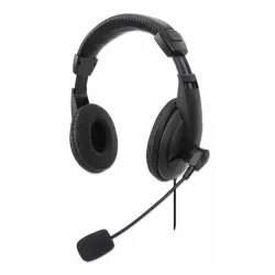 Diadema Manhattan 179843 - Alámbrico - USB - Micrófono - Negro - 179843 Diadema Manhattan 179843 - Alámbrico - USB - Micrófono - Negro - 179843
