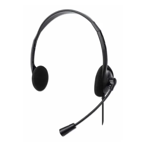 Diadema Manhattan 179850 - Alámbricos - USB-A - Micrófono - Negro - 179850
