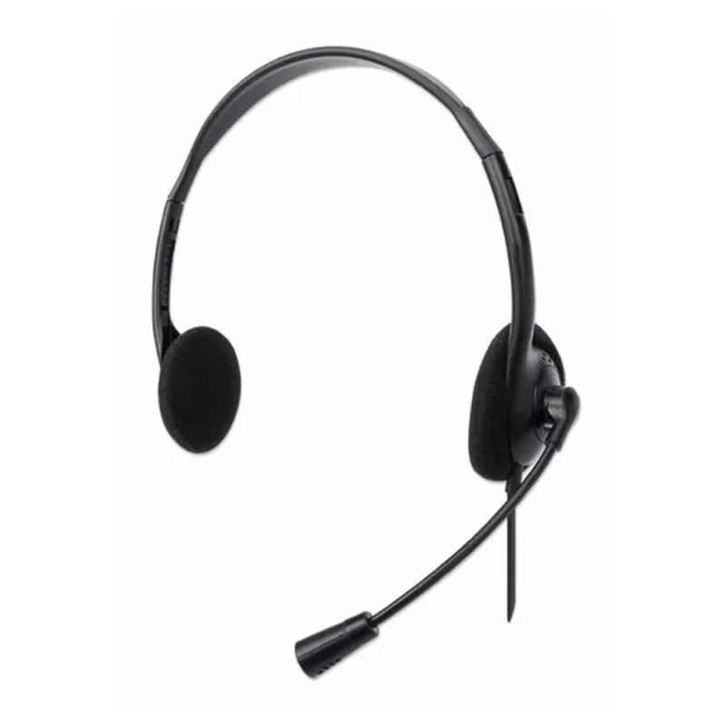 Diadema Manhattan 179850 - Alámbricos - USB-A - Micrófono - Negro - 179850