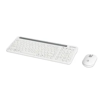 Kit Teclado y Mouse Manhattan 180580 - Inalámbrico - Blanco - 180580