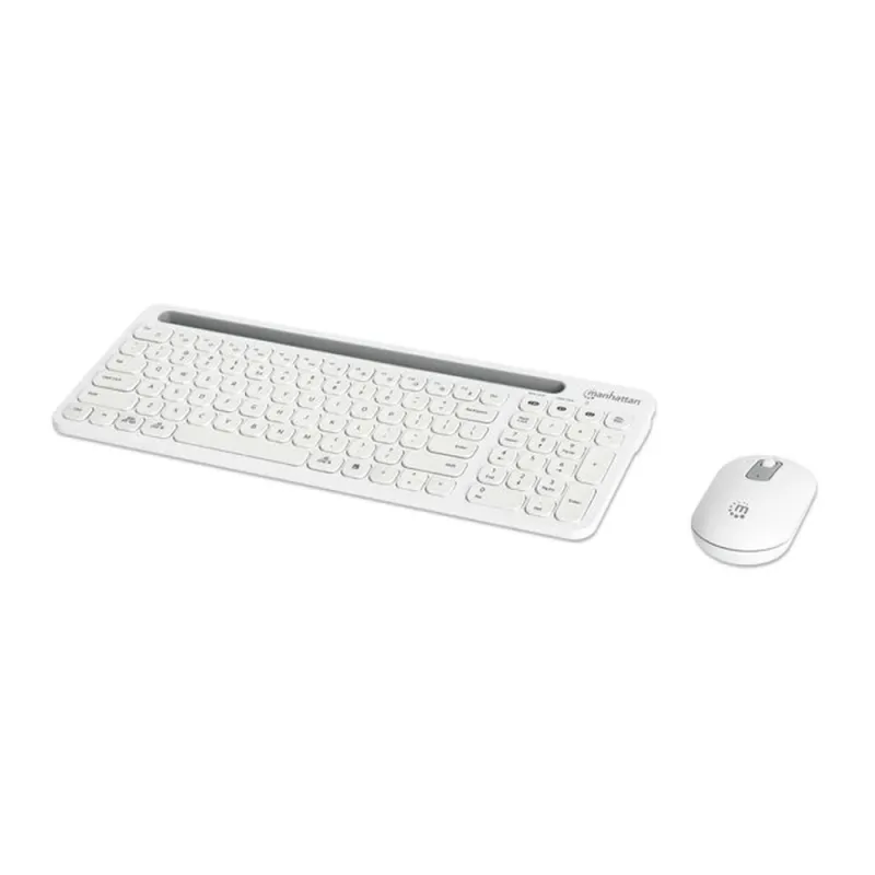 Kit Teclado y Mouse Manhattan 180580 - Inalámbrico - Blanco - 180580
