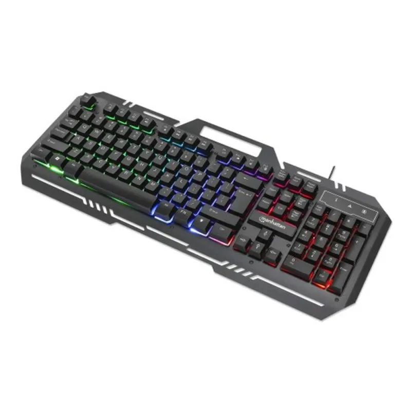 Teclado Gamer Manhattan 180610 - Alámbrico - USB - Español - Multimedia - LED  - 180610