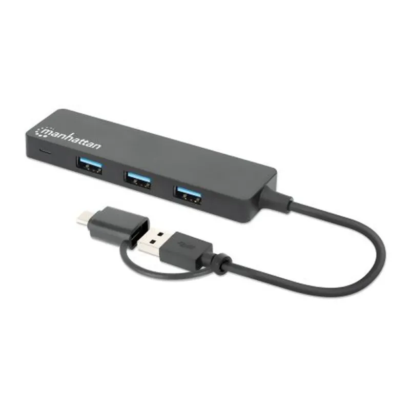 Hub USB Manhattan 180863 - USB-A/C a 4x USB-A - 180863