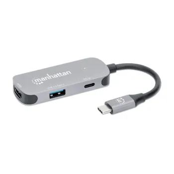 Docking Station Manhattan 190299 - USB/HDMI/DisplayPort - Gris - 190299