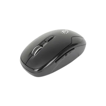 Mouse Manhattan 190367 - Inalámbrico - USB - 6 Botones - Negro - 190367