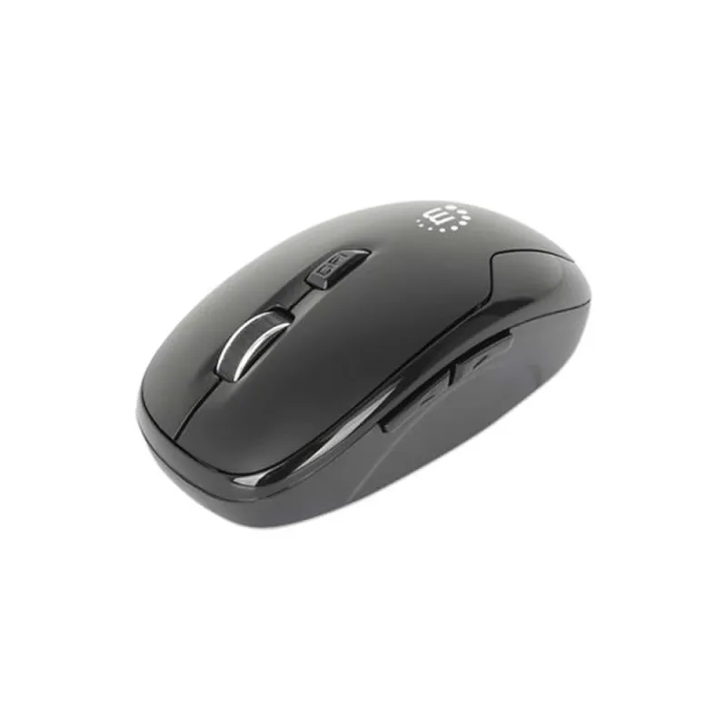 Mouse Manhattan 190367 - Inalámbrico - USB - 6 Botones - Negro - 190367
