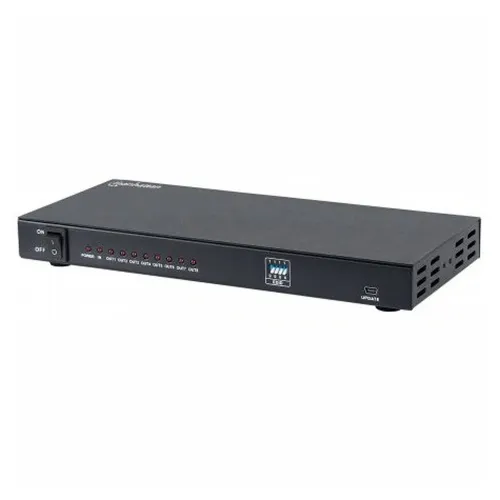 Divisor de vídeo Manhattan 207560 - 8 puertos - HDMI - Negro - 207560
