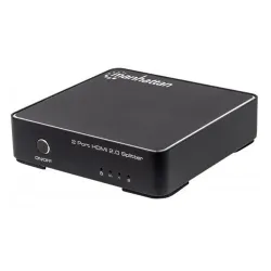 Divisor de vídeo Manhattan 207591 - HDMI - 2 puertos - Negro - 207591 Divisor de vídeo Manhattan 207591 - HDMI - 2 puertos - Negro - 207591