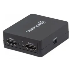 Divisor de Vídeo Manhattan - HDMI - 1080p - 2 Puertos - Duplicador - Alimenta VIA USB - 207652 Divisor de Vídeo Manhattan - HDMI - 1080p - 2 Puertos - Duplicador - Alimenta VIA USB - 207652