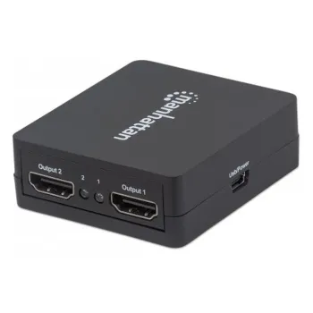 Divisor de Vídeo Manhattan - HDMI - 1080p - 2 Puertos - Duplicador - Alimenta VIA USB - 207652