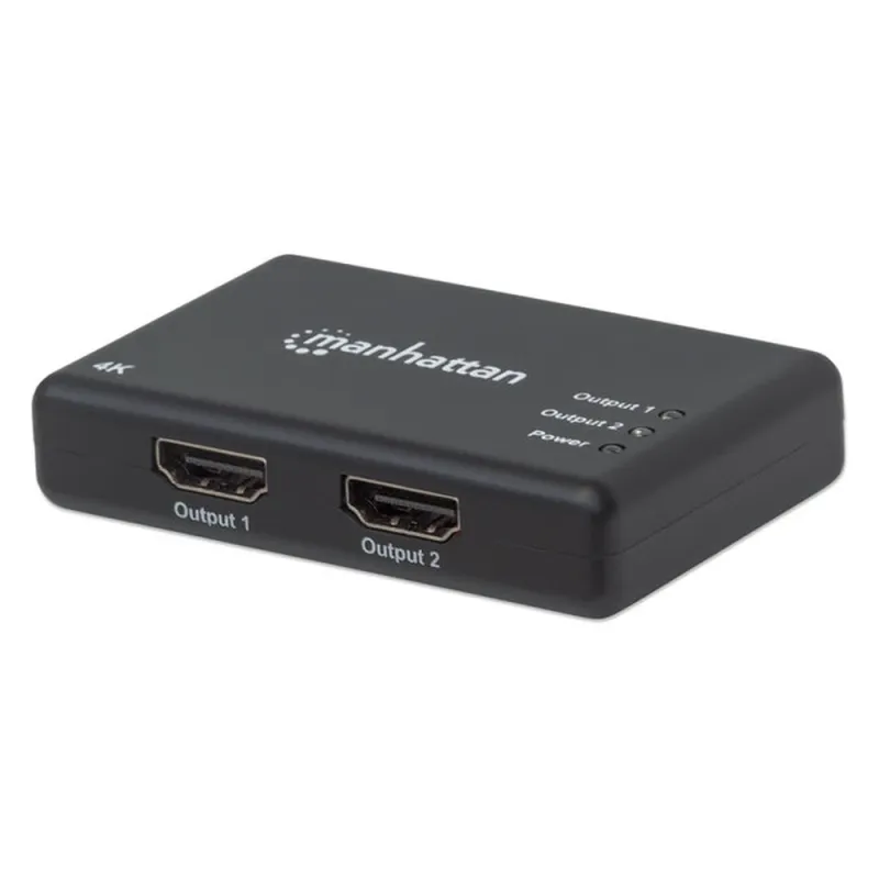 Vídeo Splitter Manhattan 207669 - HDMI Hembra a 2 HDMI Hembra - Negro - 207669