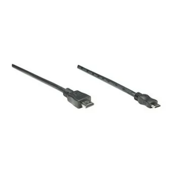 Cable HDMI de Alta Velocidad Manhattan - Mini HDMI Macho a HDMI Macho - 1.8mts - Negro - BULK - 304955