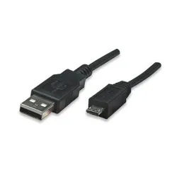 Cable USB 307161 Manhattan - USB 2.0 - A-micro B - 1m - Negro - 307161 Cable USB 307161 Manhattan - USB 2.0 - A-micro B - 1m - Negro - 307161