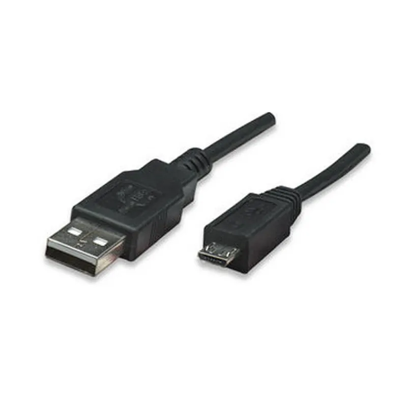 Cable USB 307161 Manhattan - USB 2.0 - A-micro B - 1m - Negro - 307161