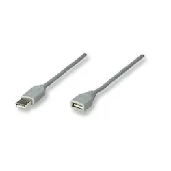 Cable de Extensión Manhattan USB - 3Mts - Gris - 317238 Cable de Extensión Manhattan USB - 3Mts - Gris - 317238