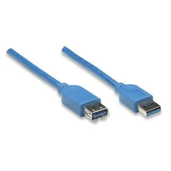 Cable de extensión USB Manhattan - 2 metros Azul - 322379