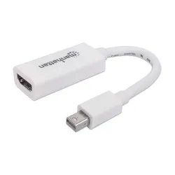 Adaptador Manhattan - Mini-DisplayPort a HDMI - Blanco - En Bolsa - 322461 Adaptador Manhattan - Mini-DisplayPort a HDMI - Blanco - En Bolsa - 322461