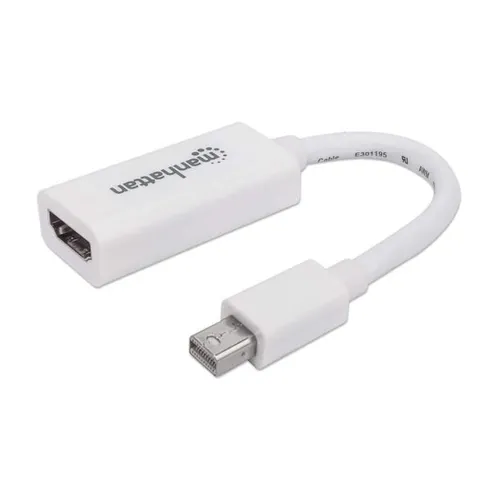 Adaptador Manhattan - Mini-DisplayPort a HDMI - Blanco - En Bolsa - 322461 Adaptador Manhattan - Mini-DisplayPort a HDMI - Blanco - En Bolsa - 322461