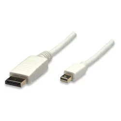 Cable Manhattan Monitor - Mini DisplayPort - DisplayPort - 2m - 4k - Blanco - 324748 Cable Manhattan Monitor - Mini DisplayPort - DisplayPort - 2m - 4k - Blanco - 324748