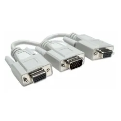 Cable Y para VGA Mahattan - HD15 Macho a 2x HD15 Hembra - 15 cm - 328302 Cable Y para VGA Mahattan - HD15 Macho a 2x HD15 Hembra - 15 cm - 328302