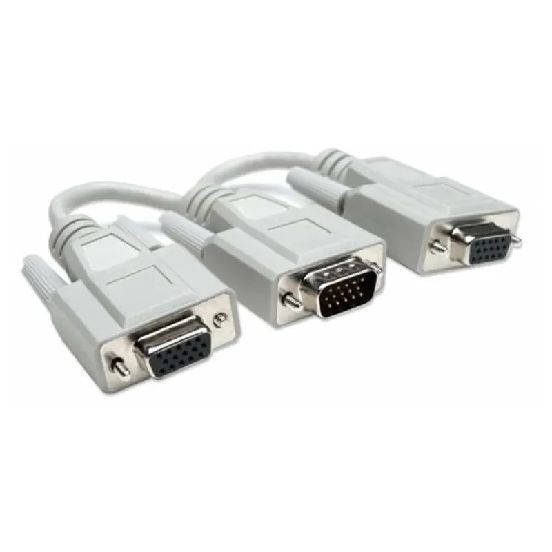 Cable Y para VGA Mahattan - HD15 Macho a 2x HD15 Hembra - 15 cm - 328302