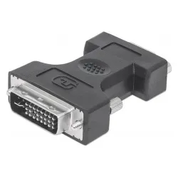 Adaptador de Video Manhattan - DVI-I a VGA - Macho a Hembra - Negro - 328883 Adaptador de Video Manhattan - DVI-I a VGA - Macho a Hembra - Negro - 328883